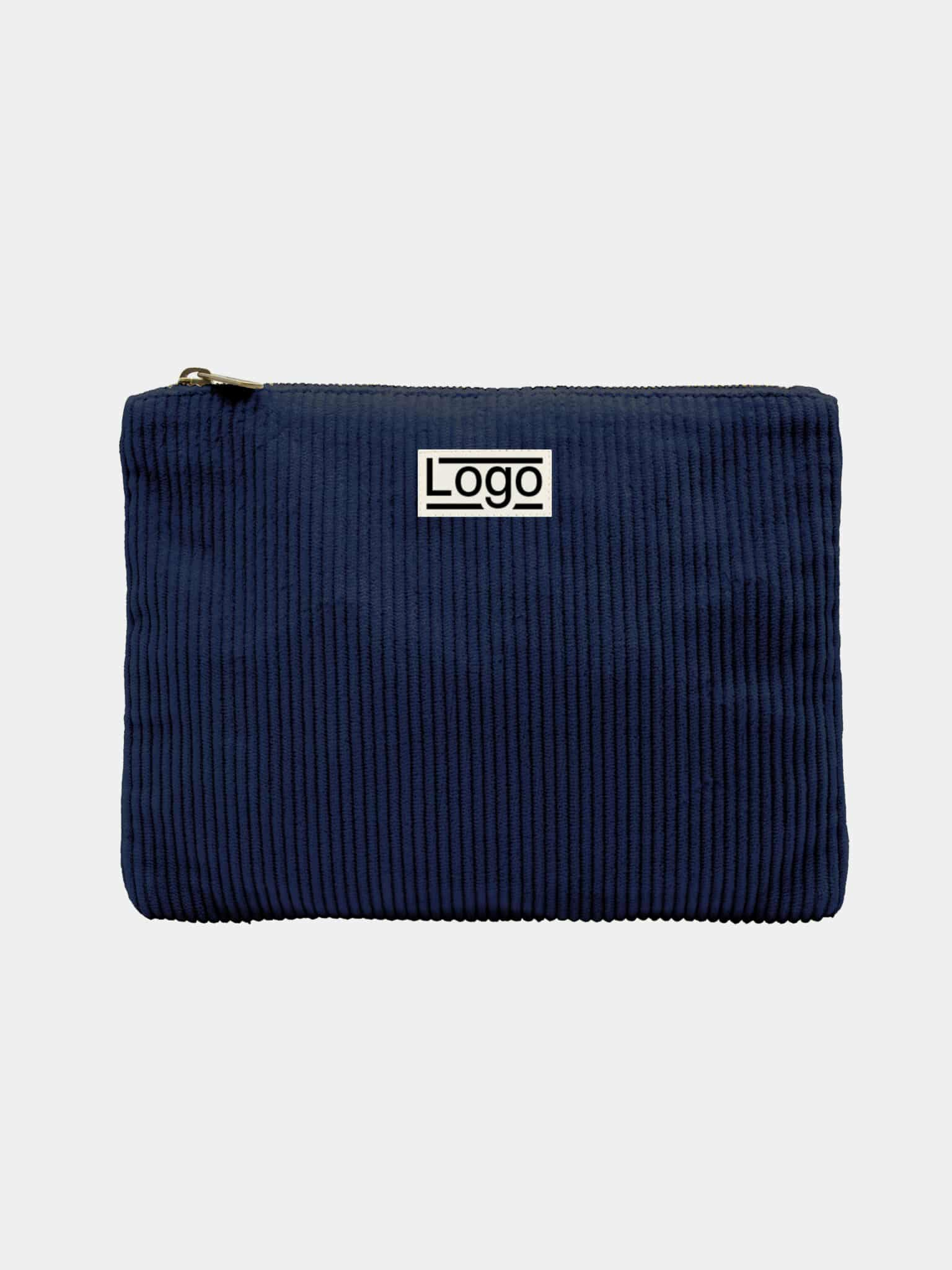Pochette promotionnelle personnalisable velours Colette M Bleu marine